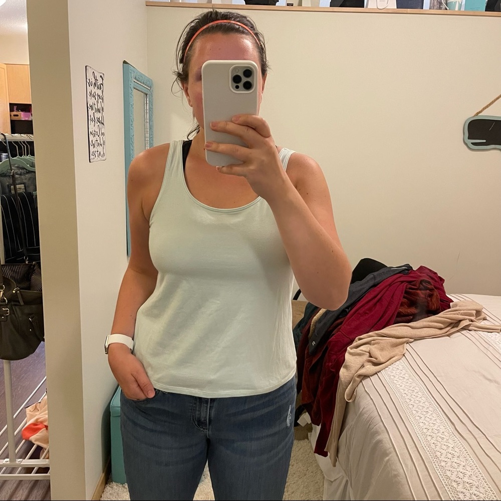 Eileen Fisher Stretch Jersey Knit Scoop Neck Tank